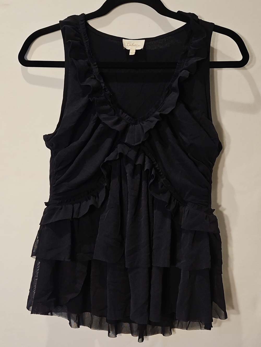 Ruffle Tiered Sleeveless Top 0159